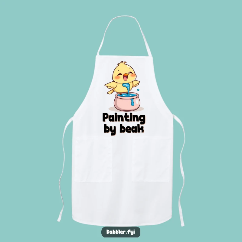 Funny Bird Ink Apron: Creative Mess Wear, Ideal Humorous Gift for Artists
