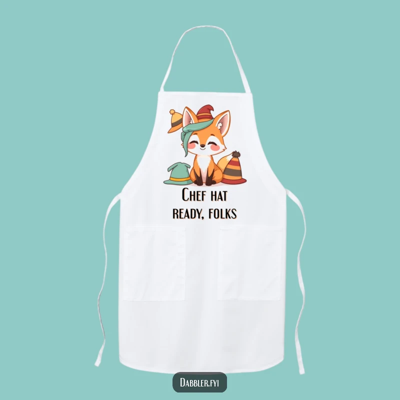 Funny Fox Apron: Kitchen Giggles & Hat Flair, Chef Gift
