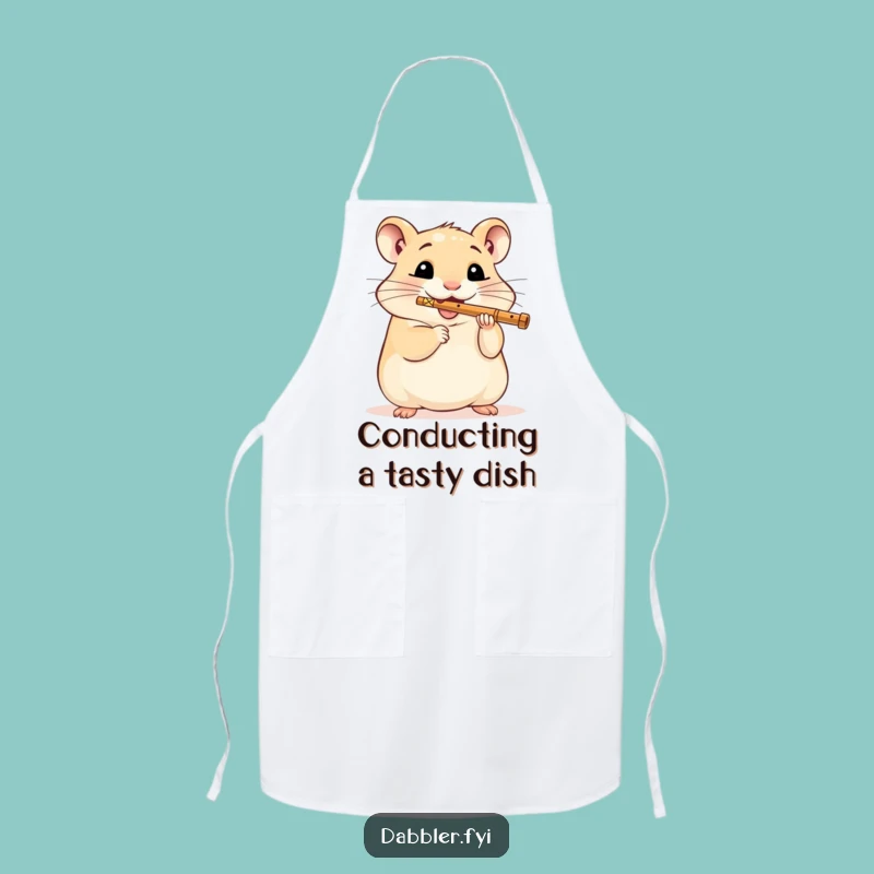 Funny Hamster Flute Player Apron: Cook with Musical Merriment!