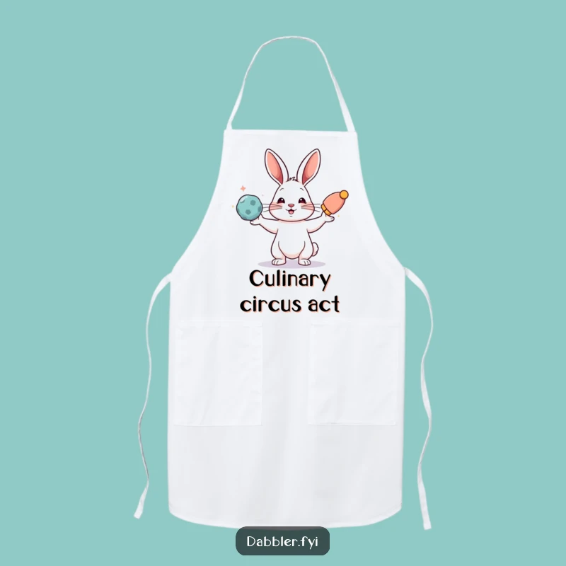 Funny Rabbit Juggling Apron: Cook with Flair and Fun, Ideal Funny Gift