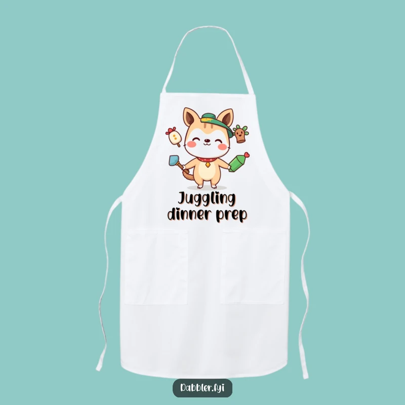 Funny Juggling Animal Apron: Kitchen Juggling Act, Perfect Gift