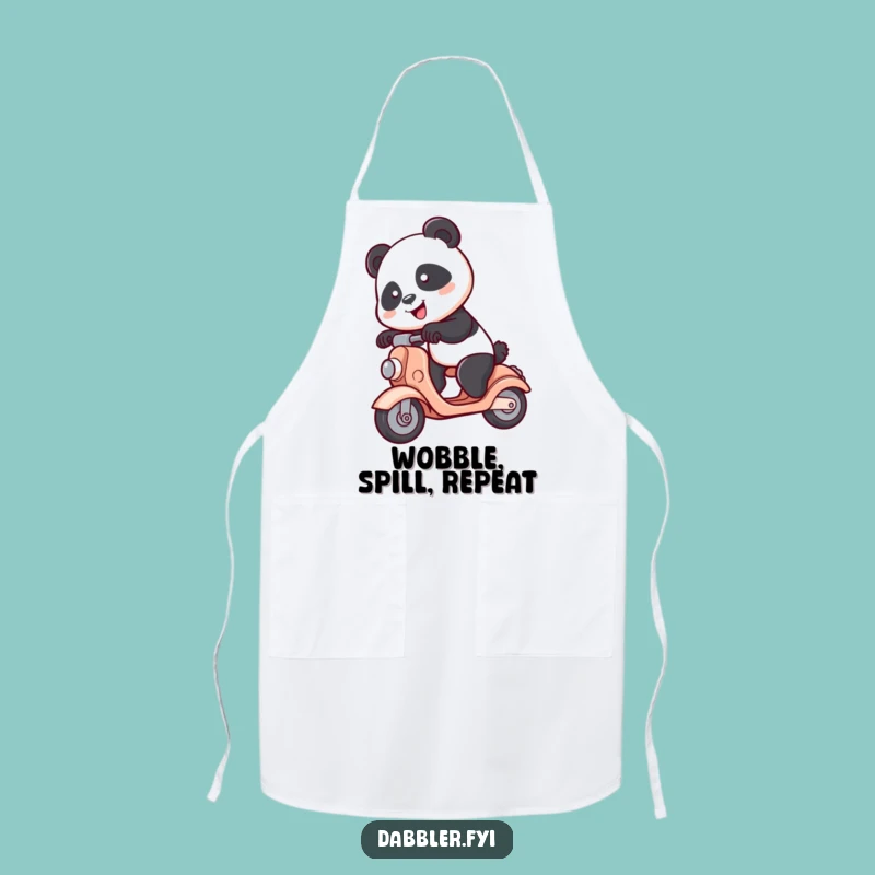Funny Panda Scooter Apron: Spunky Chef Panda, Hilarious Kitchen Fun, Perfect Funny Gift