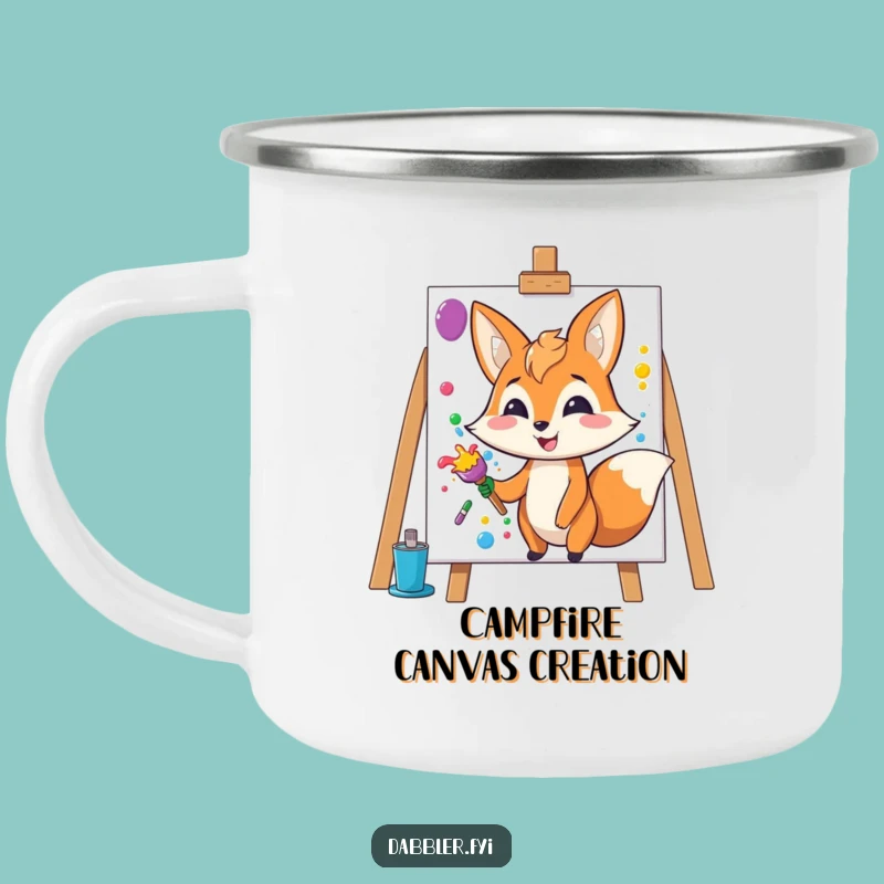 Funny Fox Campfire Mug: Creative Splashing Friend, Outdoor Funny Gift!