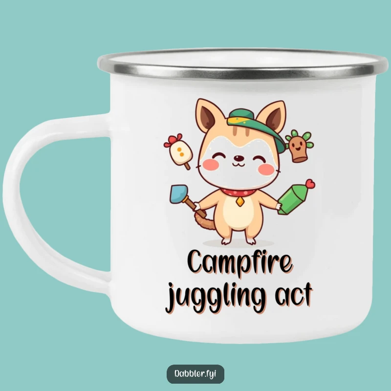 Funny Juggling Animal Camping Mug: Quirky Skills for Adventures Gift