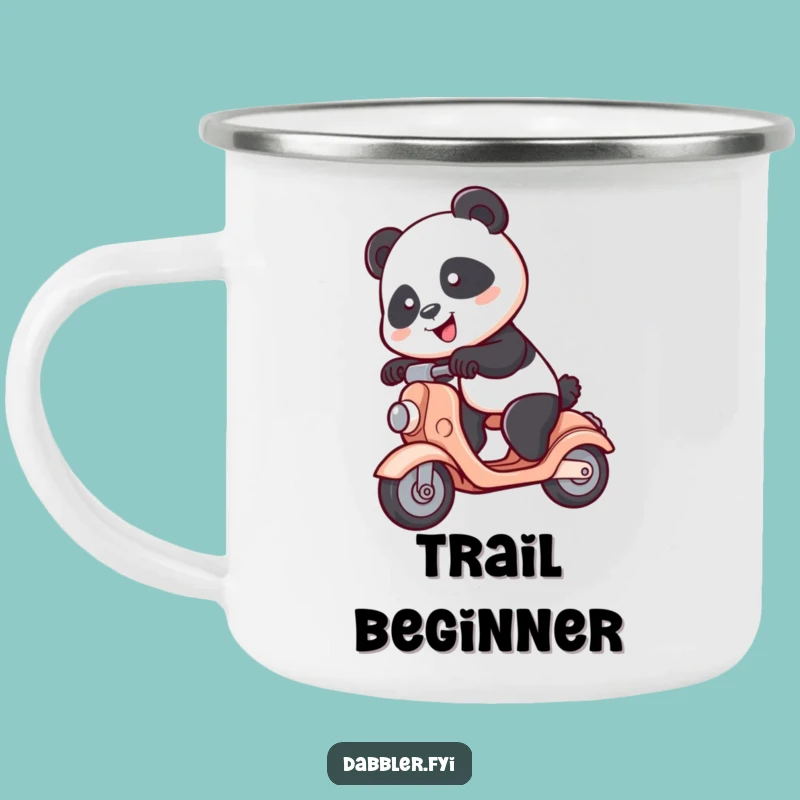 Funny Panda Scooter Camping Mug: Spunky Panda Adventures, Rugged Humor, Perfect Funny Gift