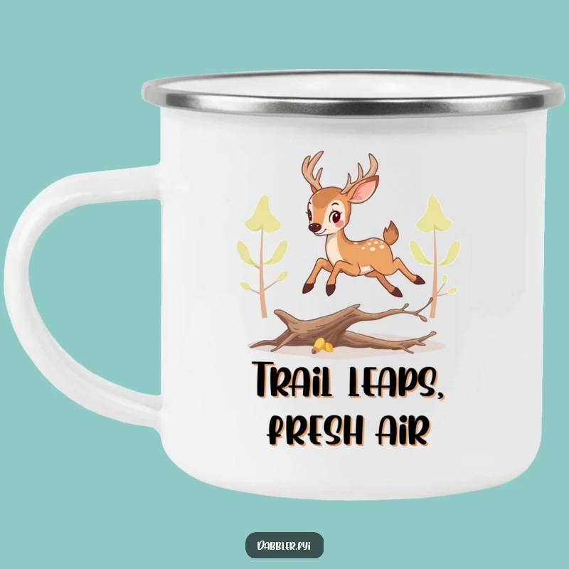 Funny Perky Deer Camping Mug: Durable & Playful, Perfect Outdoor Adventure Cup