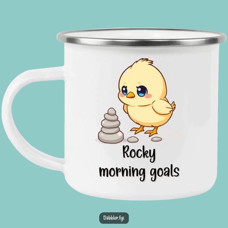 Funny Chick Pebble Camping Mug - Tough & Humorous, Perfect Funny Gift!