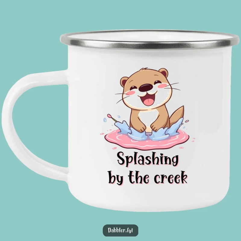 Funny Otter Camping Mug - Outdoor Artist's Brew Cup, Durable Funny Gift