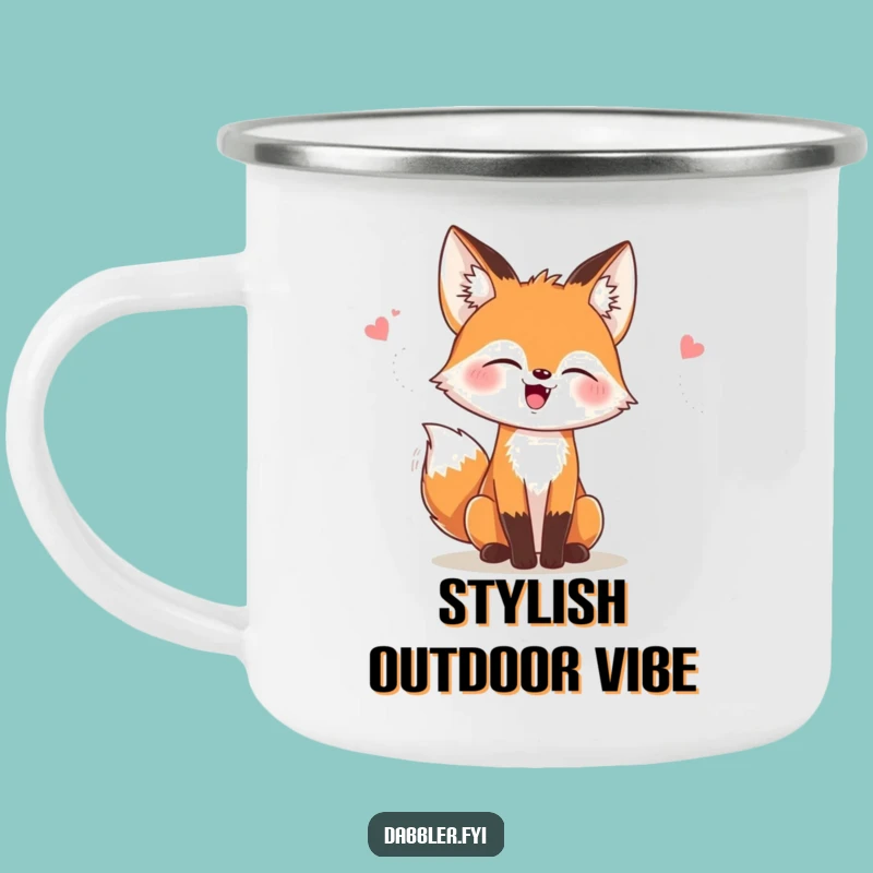 Funny Fox Style Camping Mug: Adventure with Chic Flair, Great Funny Gift