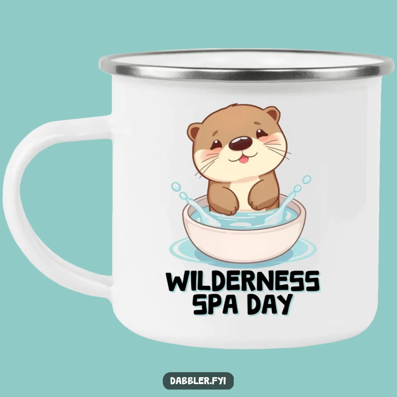 Funny Otter Camping Mug: Splashy Outdoor Fun - Durable & Hilarious Adventure Cup!