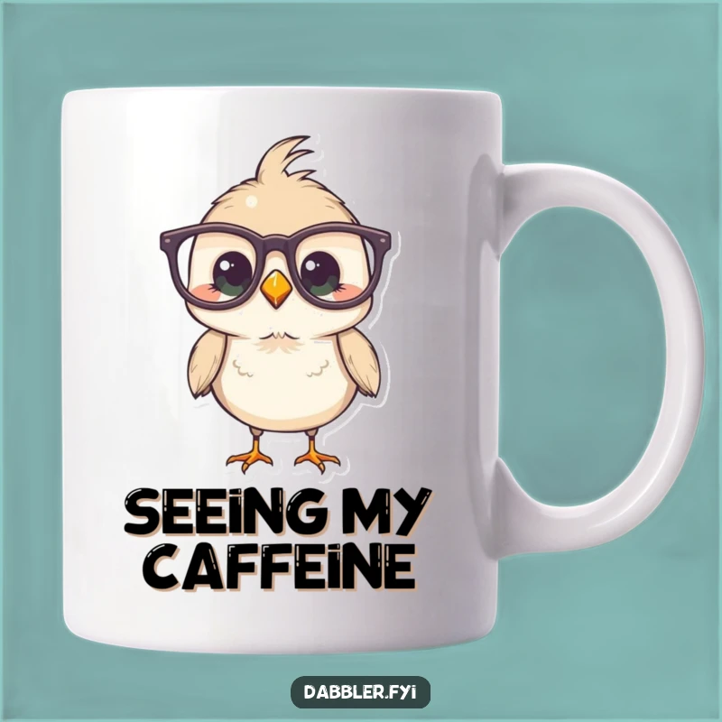 Funny Bird Mug: Spectacled Squawker's Vision - Hilarious Glasses Gift for Him & Her!
