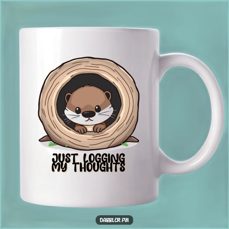 Funny Otter Mug: Curious Critter Peek, Perfect Gift for Animal Lovers