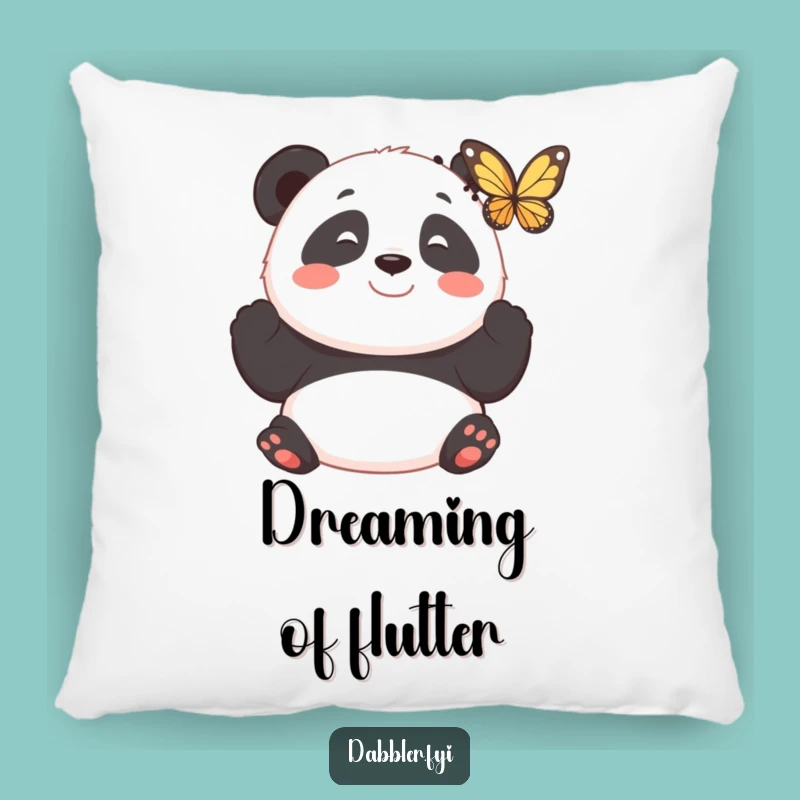 Funny Panda Butterfly Pillow - Cozy Calm & Cute Charm, Perfect Funny Gift!