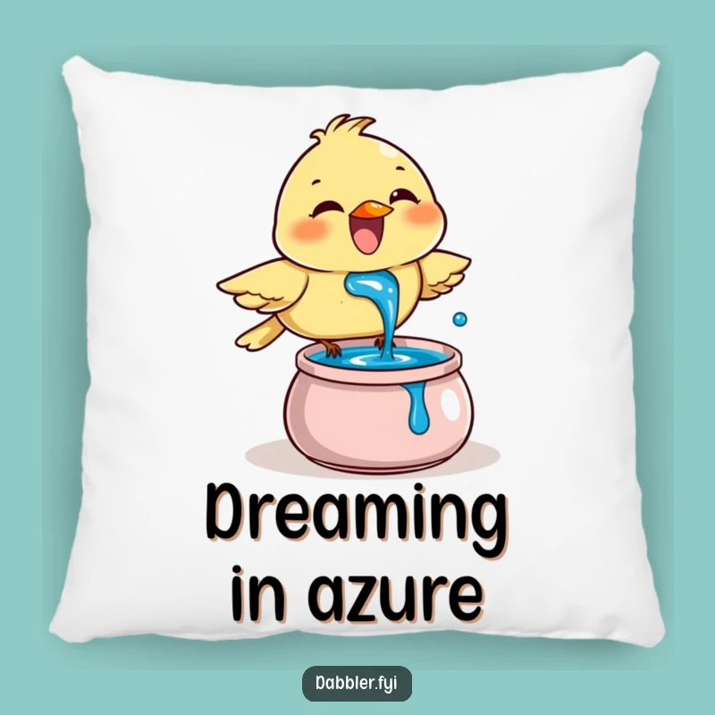 Funny Bird Ink Pillow: Cozy Comfort with an Artistic Splash