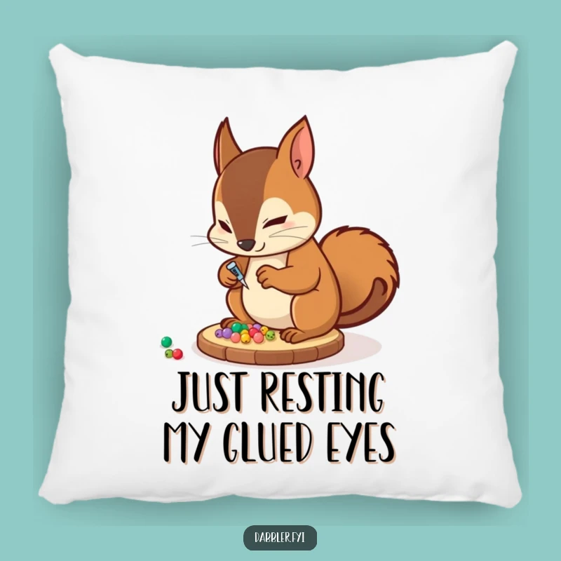 Funny Squirrel Crafter Pillow: Adorable and Funny Gift for Cozy Comfort