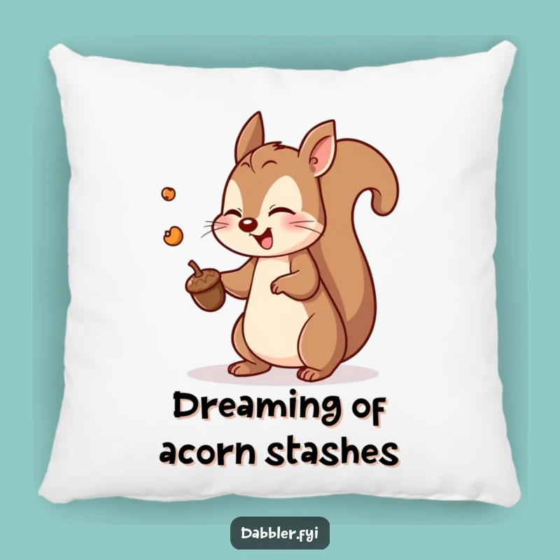 Funny Squirrel Pillow: Playful Acorn Toss, Soft Funny Gift for Cozy Fun