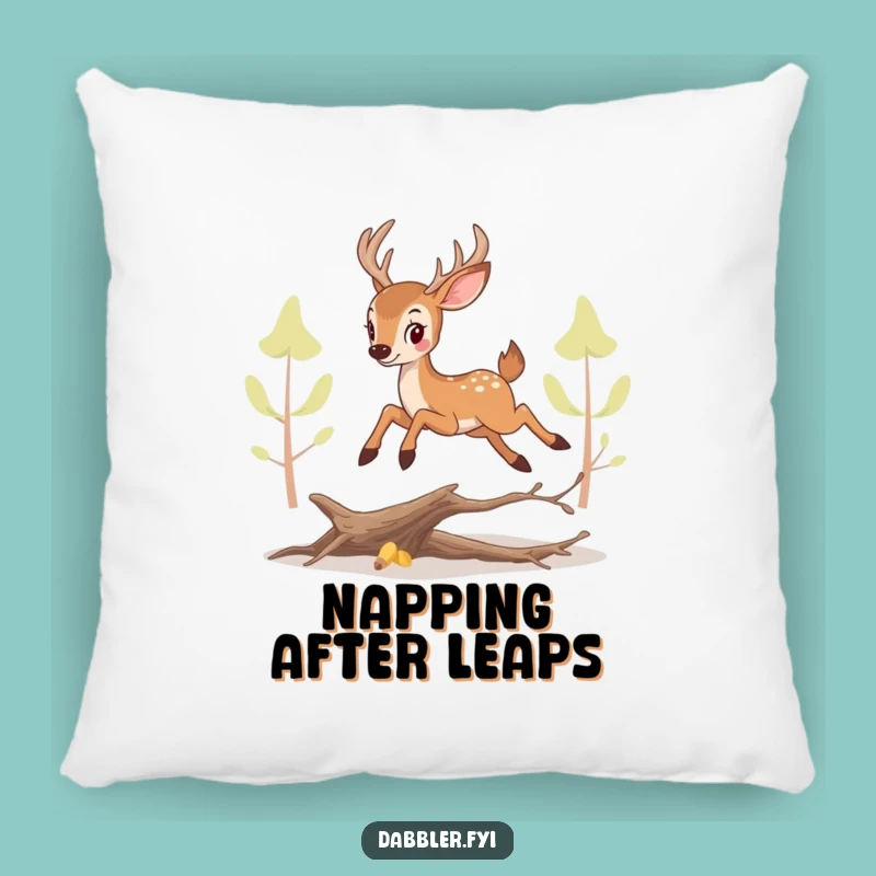 Funny Perky Deer Pillow: Plush Comfort with a Playful Leaping Design
