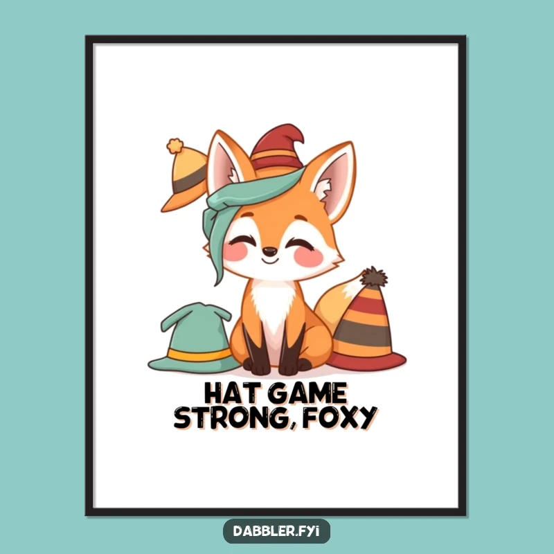 Funny Fox Digital Art: Giggling Fashion Print, Instant Gift