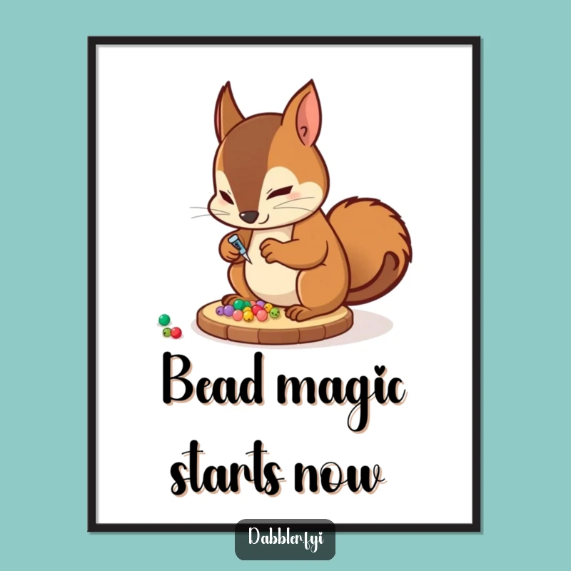 Funny Squirrel Crafter Digital Art: Instant Hilarious Decor, Perfect Funny Gift