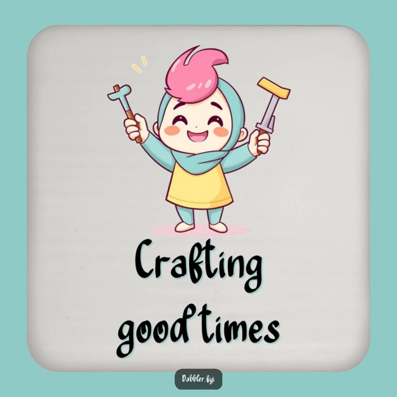 Funny Crafter Coaster: Charming Funny Gift for the Juggling Host
