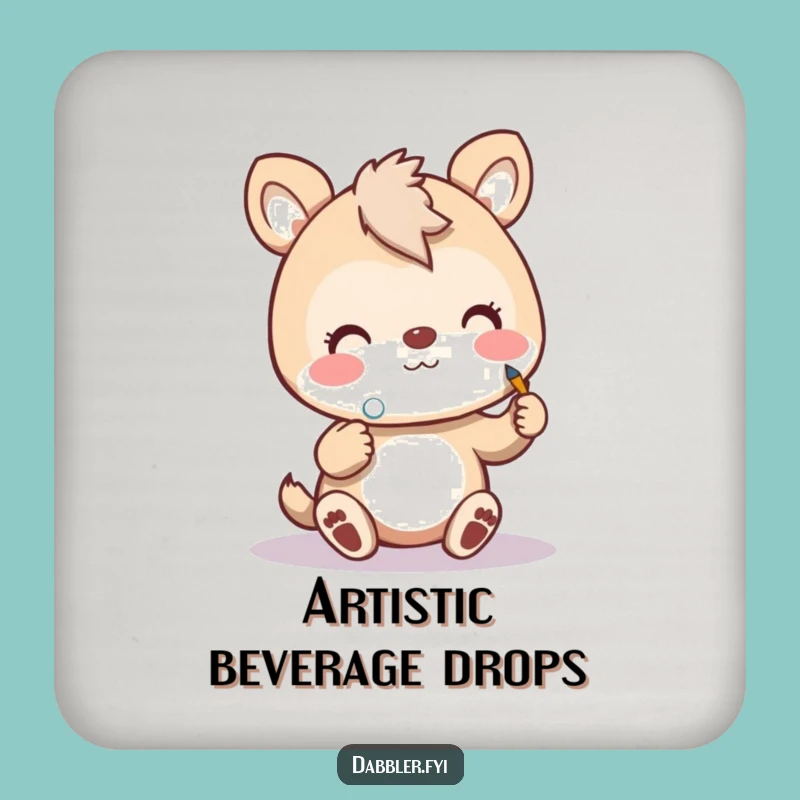 Funny Art Animal Coaster: Charming Funny Gift for the Artistic Host