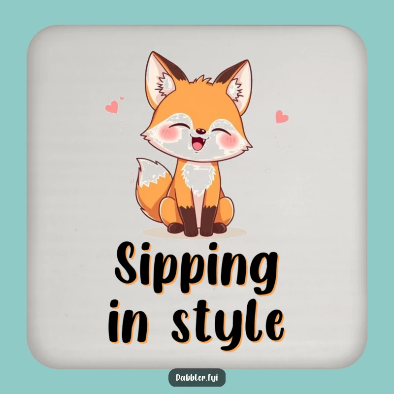 Funny Fox Style Coaster: Protect Surfaces with Chic Humor, Ideal Funny Gift