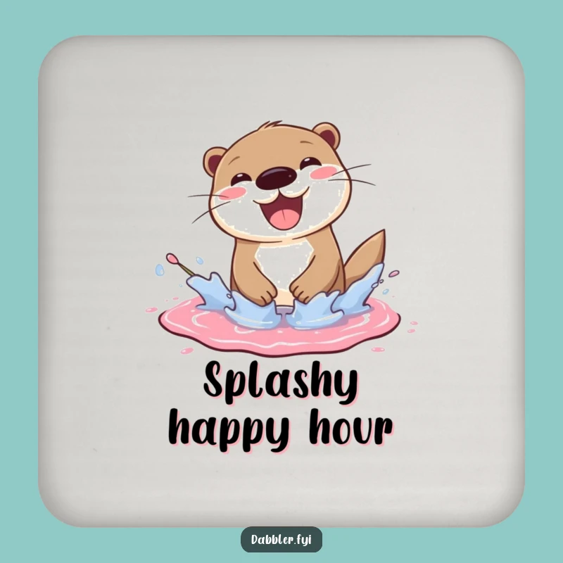 Funny Otter Coaster - Artist's Table Protector, Quirky Funny Gift