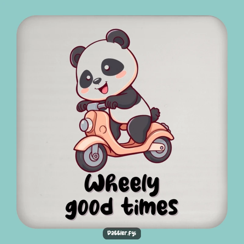 Funny Panda Scooter Coasters: Spunky Panda Protection, Hilarious Surface Saver, Perfect Funny Gift
