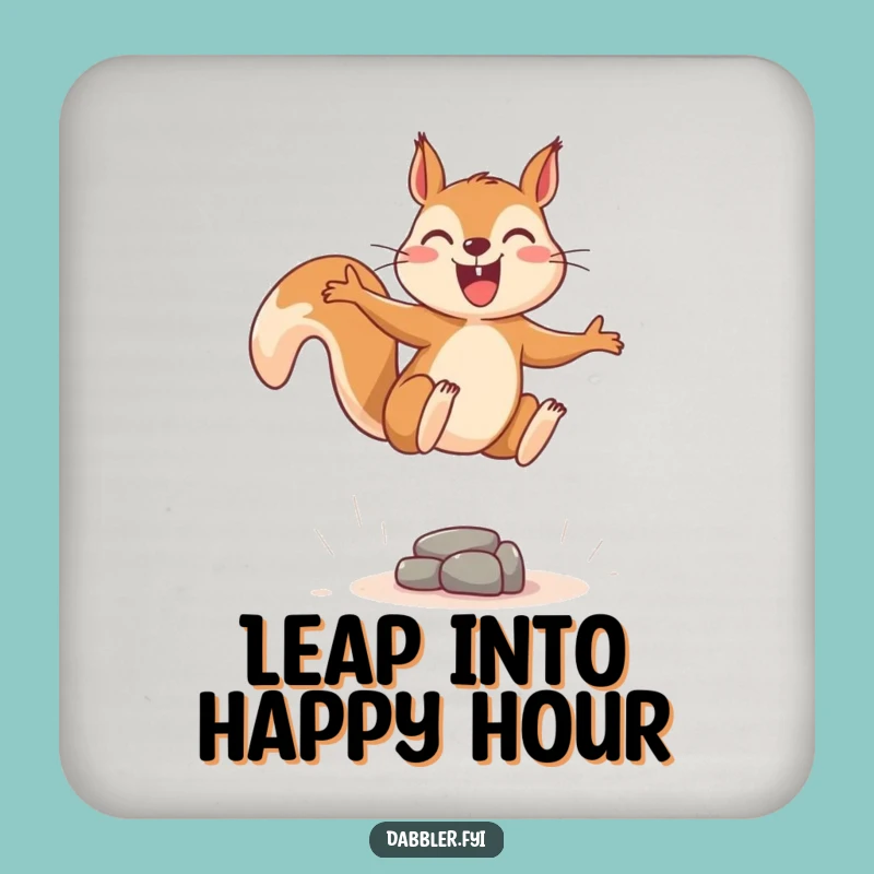 Funny Squirrel Leap Coaster Set - Protect Surfaces with Playful Energy, Charming Funny Gift!