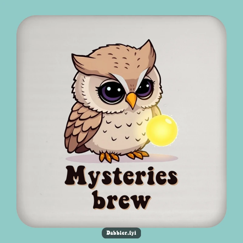 Funny Owl Mystery Coasters: Curious Owl Protection, Enchanting Surface Saver, Perfect Funny Gift