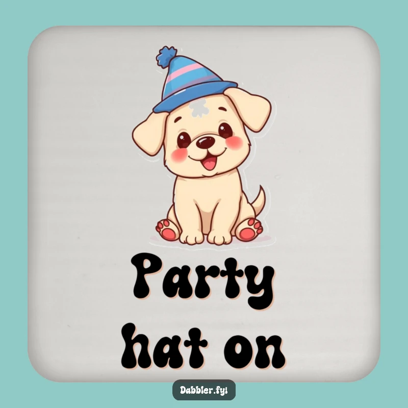 Funny Puppy Hat Coaster: Protect Surfaces with Puppy Charm, Ideal Funny Gift