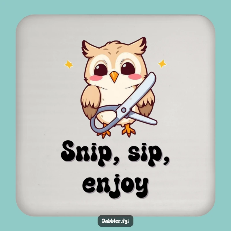 Funny Owl Cutter Coaster: Protect Surfaces with This Funny Gift!