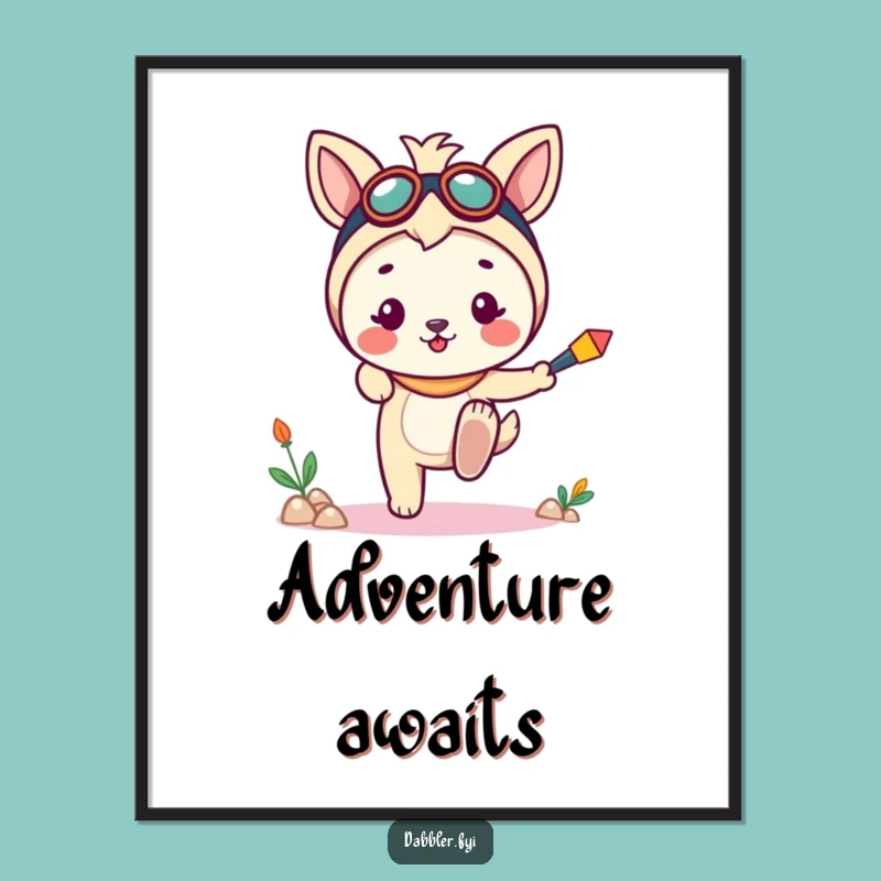 Funny New Pursuit Animal Poster: Playful Exploration Art - Unique Funny Gift