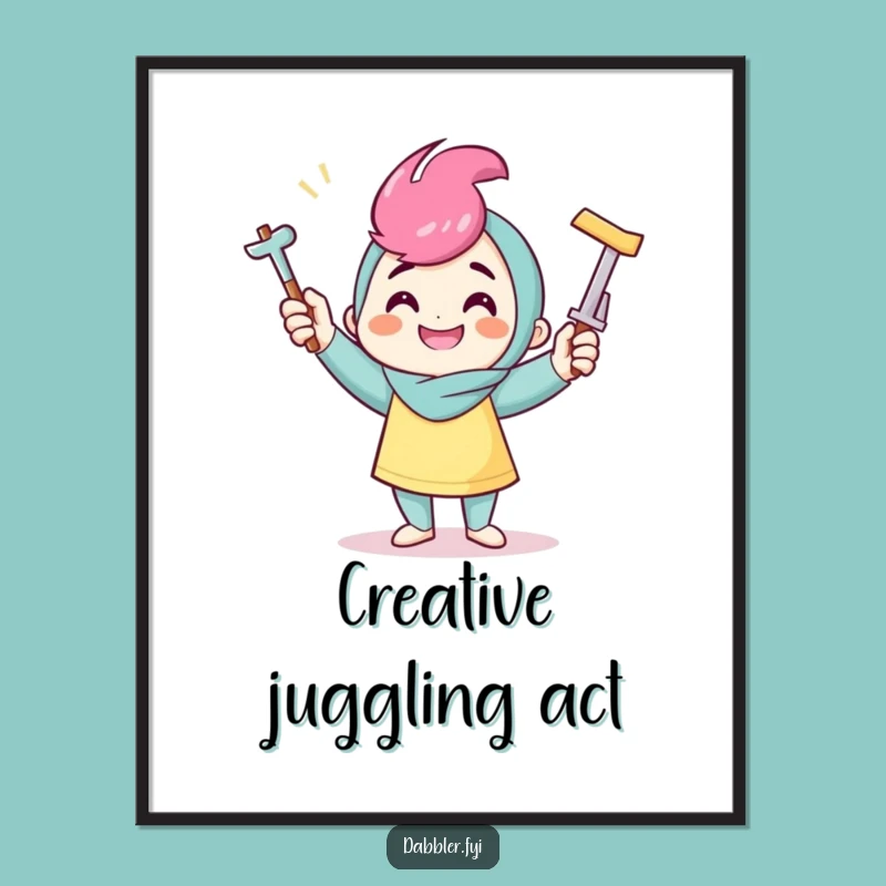Funny Crafter Poster: Artistic Funny Gift for the Multi-Tasking Decorator