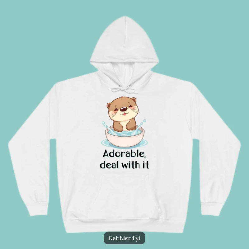 Funny Otter Hoodie: Cozy Splash-Themed Sweatshirt - Comfy & Hilarious Animal Gift!