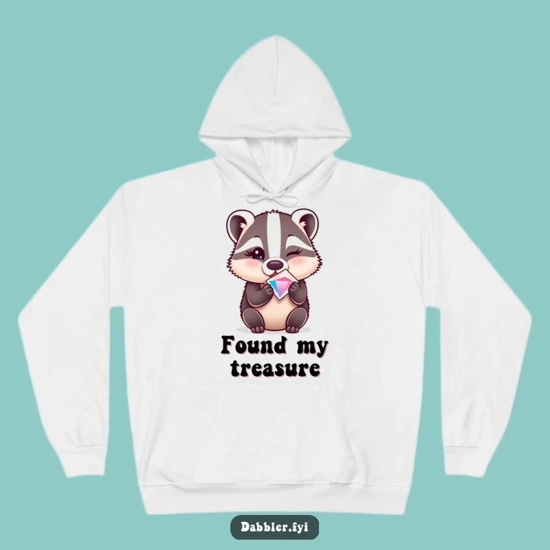 Cozy Funny Badger Gem Hoodie - Warm & Whimsical, Fantastic Funny Gift!