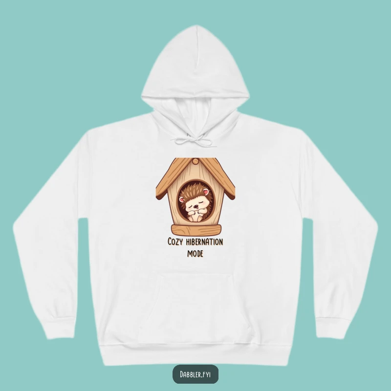 Funny Hedgehog Nap Hoodie: Cozy Up with a Sleepy Character's Nest!