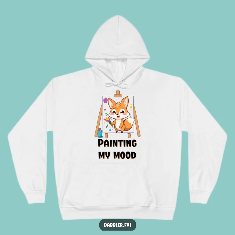 Funny Fox Artist Hoodie: Cozy Creative Friend, Perfect Funny Gift!