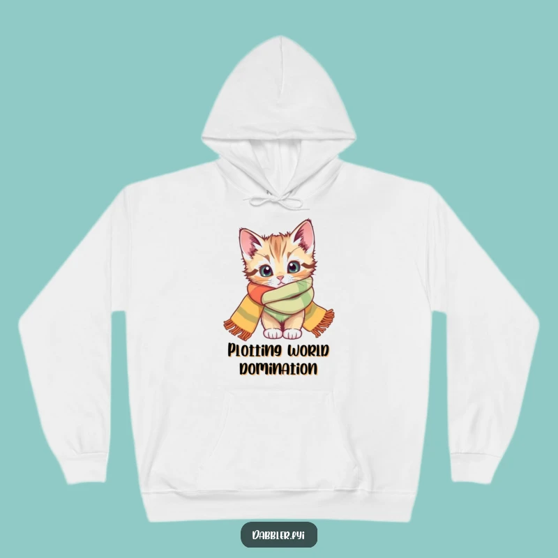 Funny Kitten Scarf Hoodie: Cozy Comfort with a Hilarious Peek, Great Funny Gift