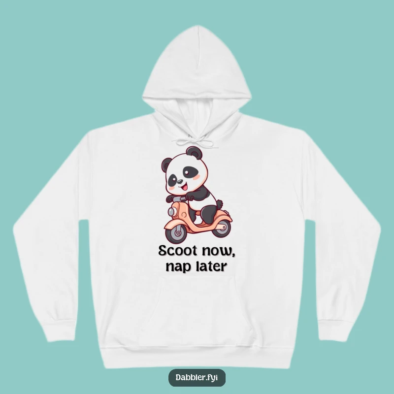 Funny Panda Scooter Hoodie: Cozy Spunky Panda, Warm & Hilarious, Perfect Funny Gift