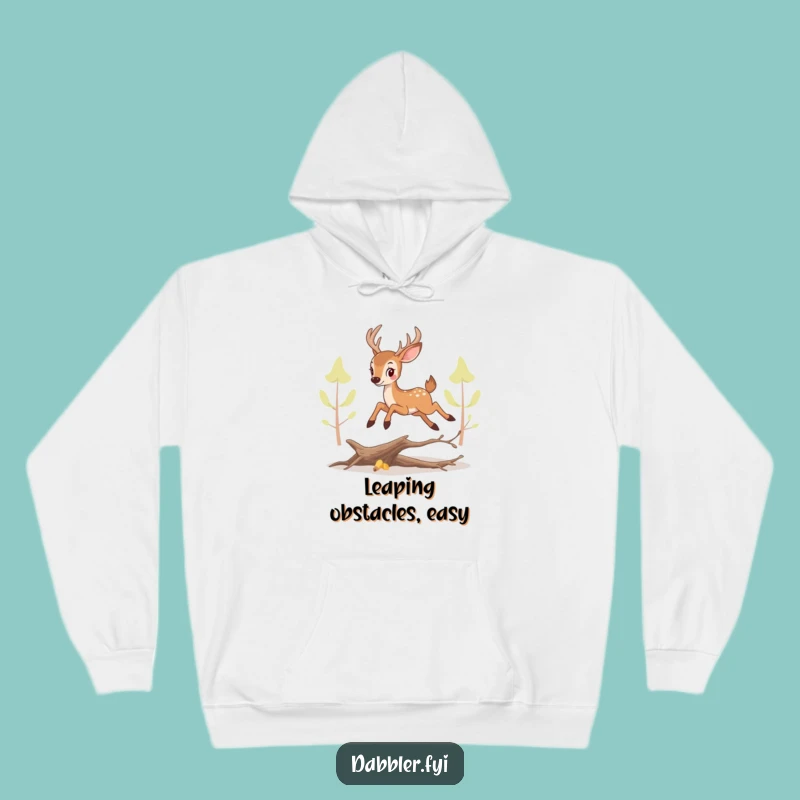 Funny Perky Deer Hoodie: Cozy Comfort Meets Playful Leaping, Warm Gift