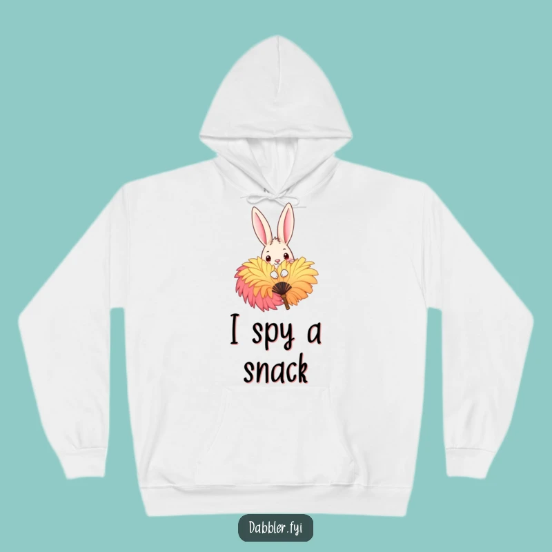 Funny Rabbit Peek Hoodie - Cozy Mischief Sweatshirt for Comfy Laughs