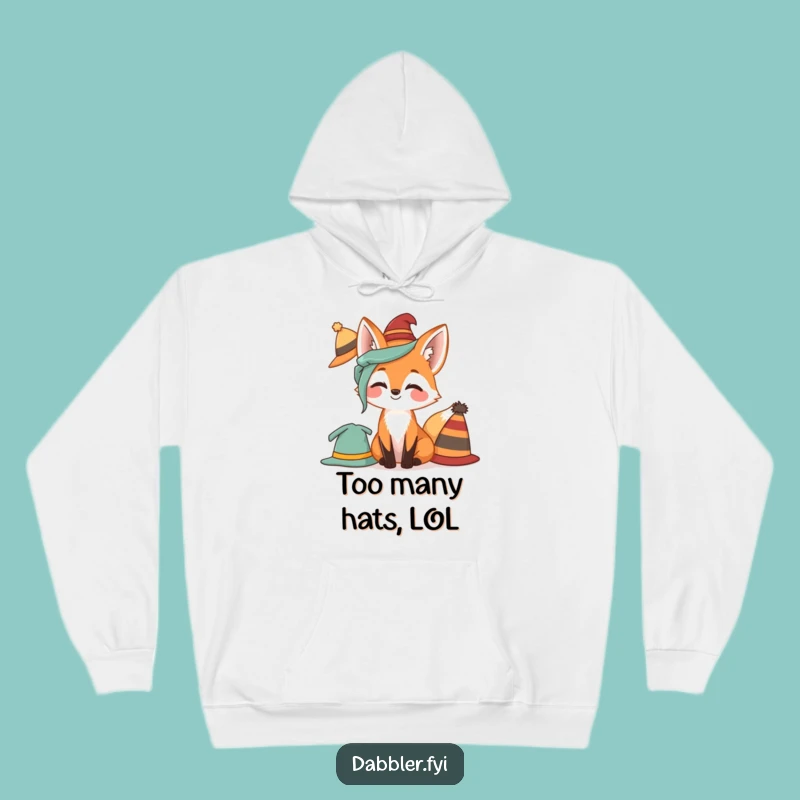 Funny Fox Hoodie: Cozy Giggles & Hat Collection, Warm Gift