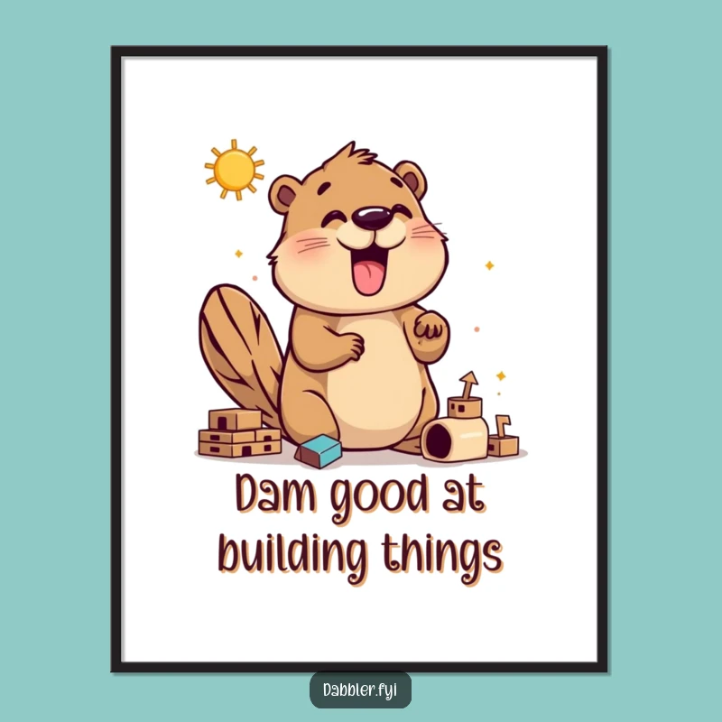 Free Printable Beaver Wall Art - Creative Builder Downloadable Decor