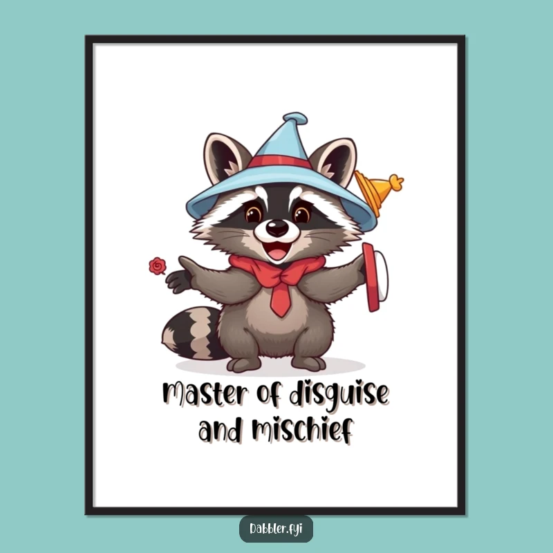 Free Printable Raccoon Wall Art - Playful Disguise Downloadable Decor