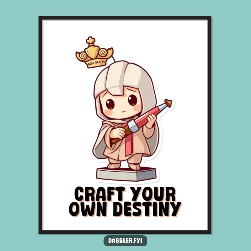 Free Printable Wall Art: Mischievous Statue Character, Funny Downloadable Decor