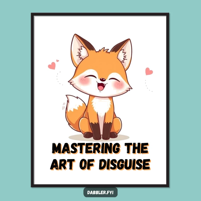 Funny Fox Wall Art: Free Printable Downloadable Chic Decor