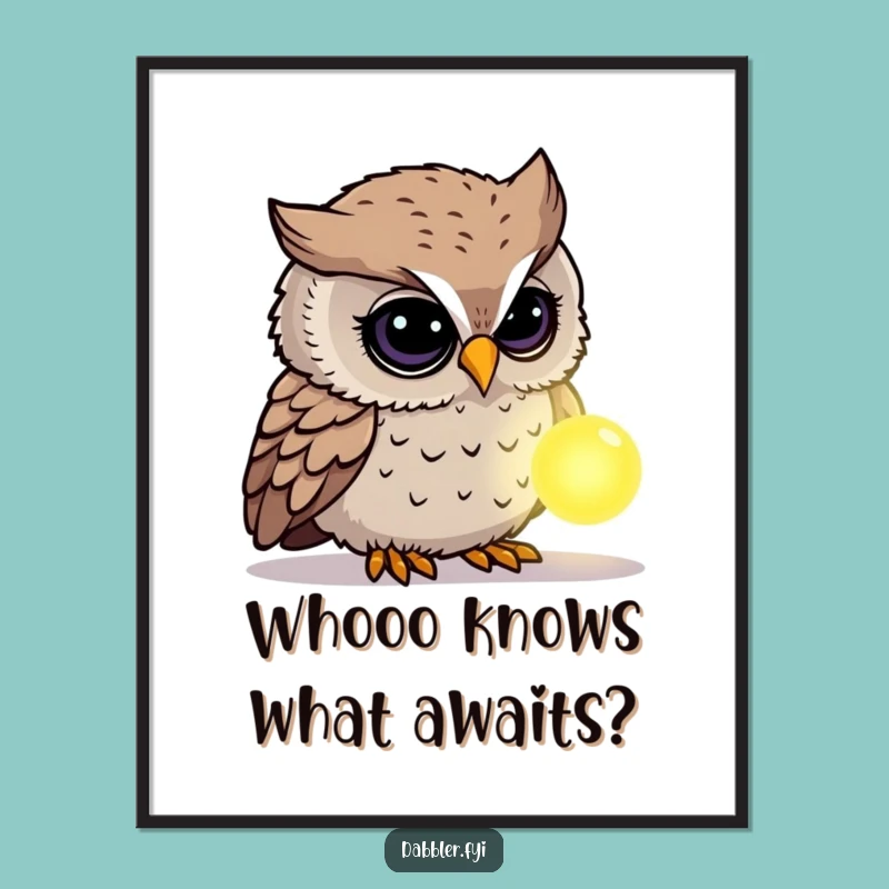 Free Printable Owl Art: Mysterious Object Explorer for Whimsical Home Decor Downloadable