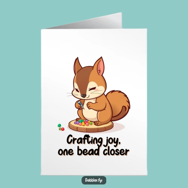 Free Printable Birthday Card: Funny Squirrel Crafting Card for DIY Gift Download