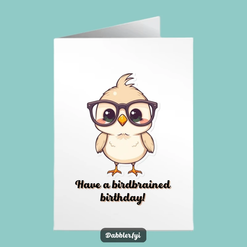 Free Printable Bird Birthday Card: Specs-tacularly Funny Downloadable Gift